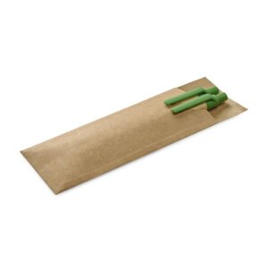 LEAF. Conjunto de esferográfica com escrita em azul e lapiseira em papel kraft
